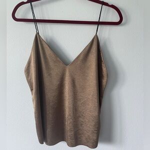 Zara Metallic Tank with Rope Straps